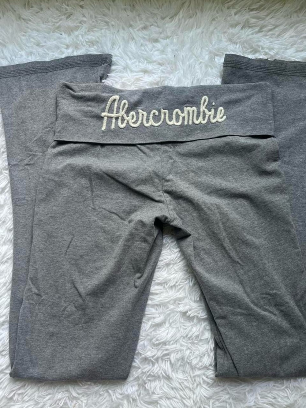 Abercrombie & Fitch Gray Fold-Over Waist Leggings